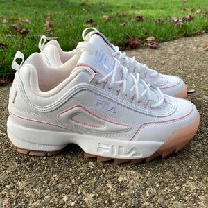 Fila Disruptor 2 pink ice gum sole chunky sneakers
